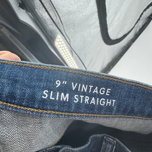 J. Crew Women’s 9" Vintage Slim Straight Jeans Medium Wash Denim Size 32P Petite - Picture 3 of 7